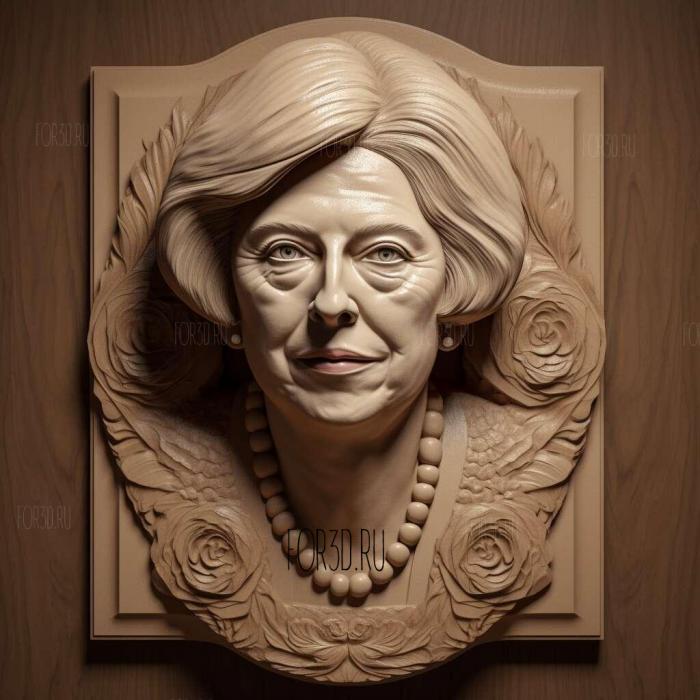 Theresa May 2 stl model for CNC